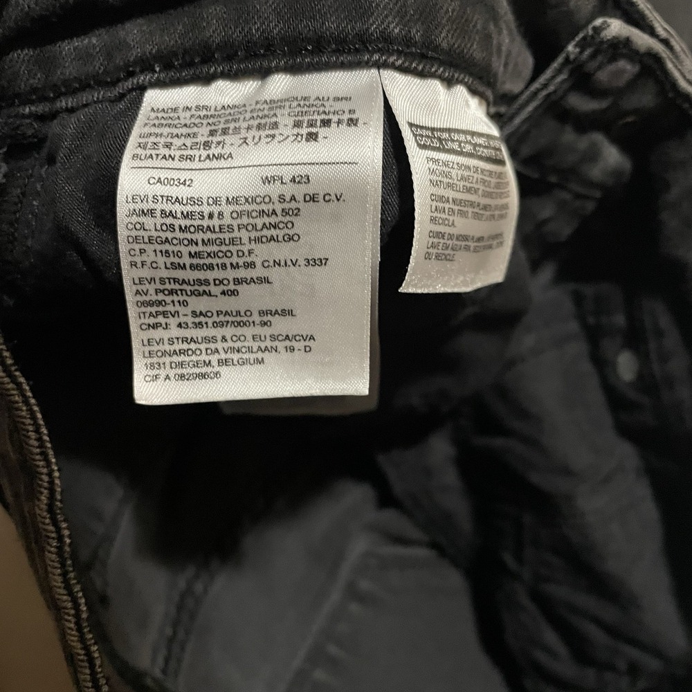 Levi's 712 Slim Jeans Womens Size 28 X 31 Black Stretch Skinny Mid Rise Denim - Picture 6 of 9